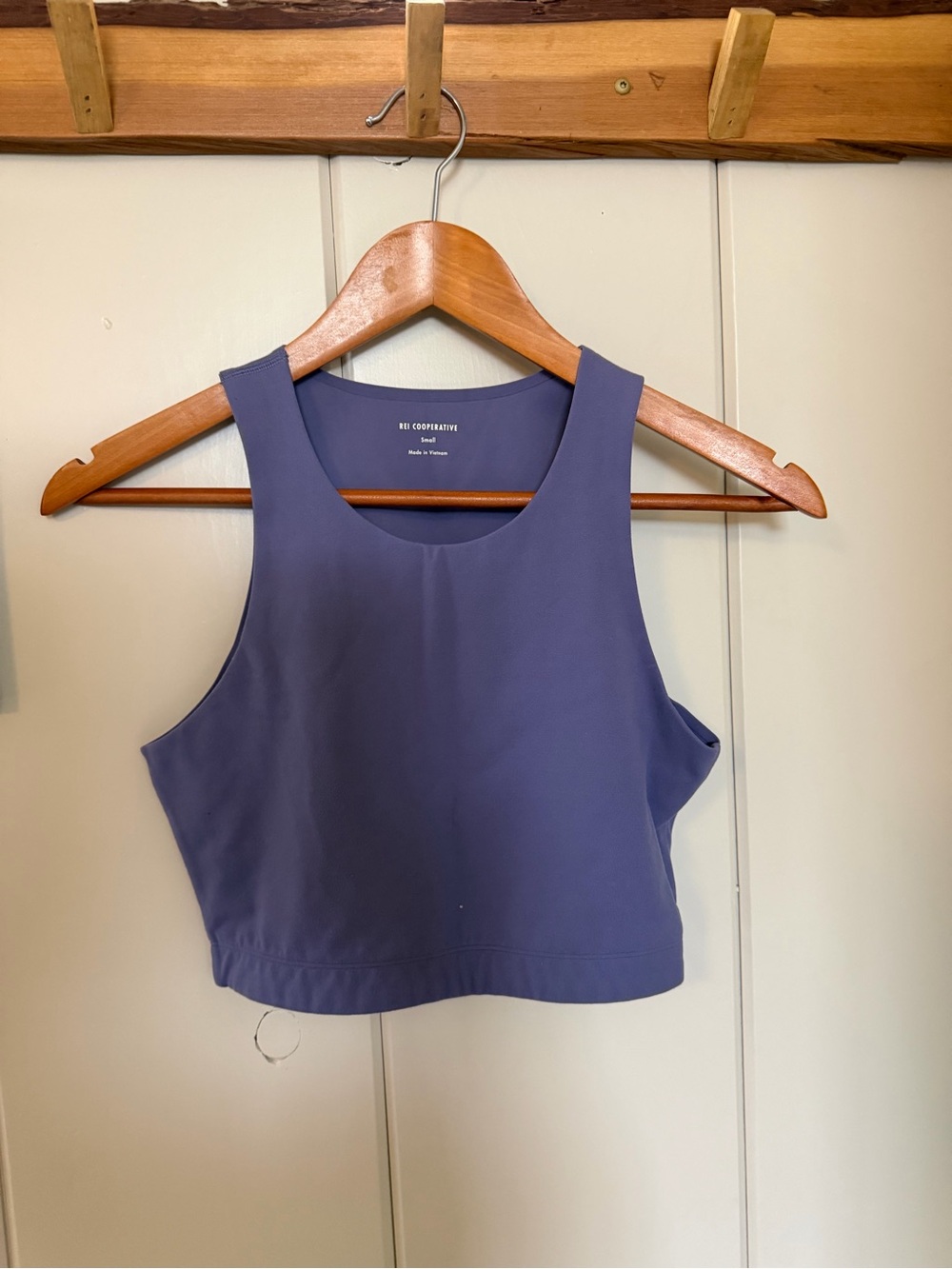 REI Co-op Women’s Small Periwinkle Cropped Athletic Tank Stretch Yoga Top